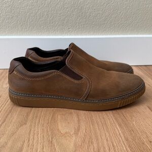 Johnston & Murphy McGuffey Leather Slip On Brown Shoes Men’s 11